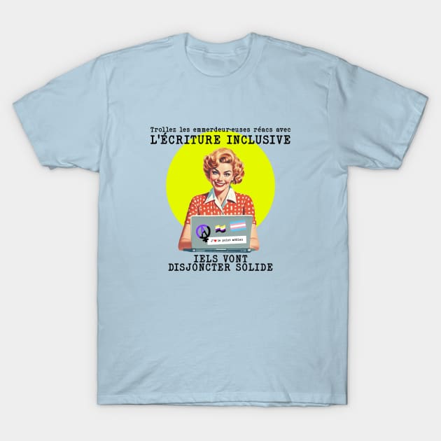 T shirt ecriture on sale